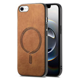 iPhone 16e Case Protective Retro Magsafe PU  - Brown